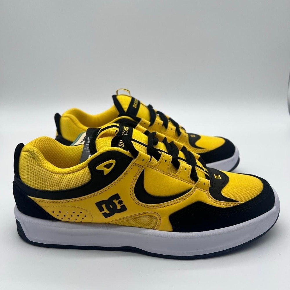 NEW DC Shoes Kalynx Zero Skate Shoes Yellow and Black Mens 8